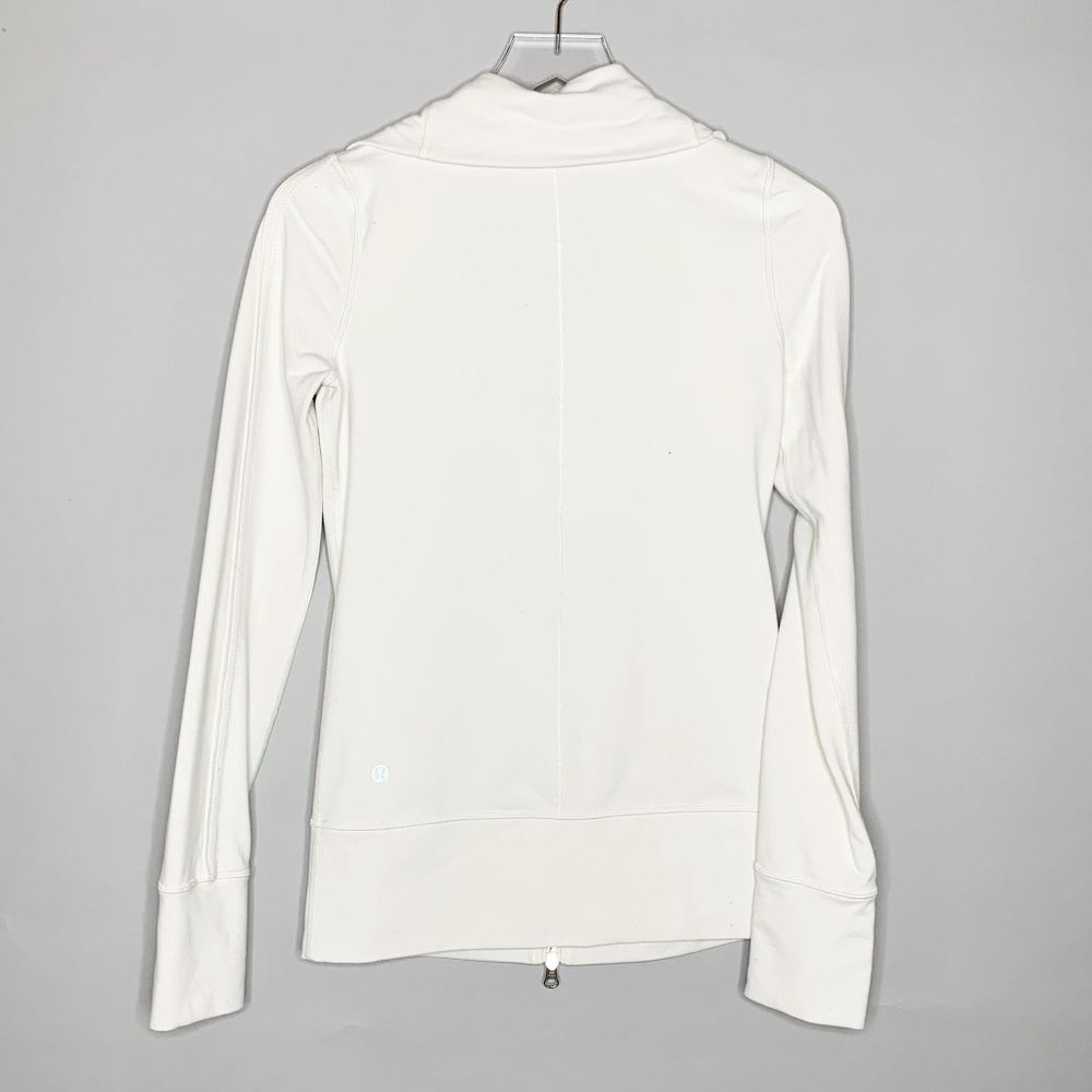 Lululemon Full Zip Long Sleeve Jacket Sz 4 Off White - Picture 2 of 11